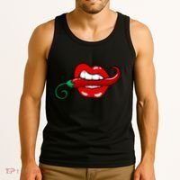 Sexy Hot Red Chili Pepper Lips Tank Top thumb 3
