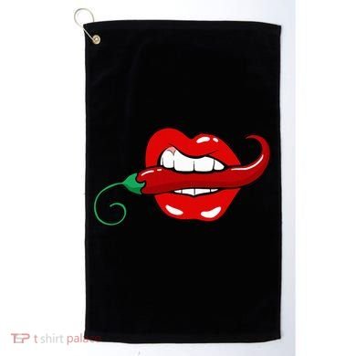 Sexy Hot Red Chili Pepper Lips Golf Towel