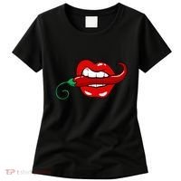 Sexy Hot Red Chili Pepper Lips Women's T-Shirt thumb 0