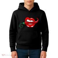 Sexy Hot Red Chili Pepper Lips Kids Hoodie thumb 4