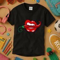 Sexy Hot Red Chili Pepper Lips Kids T-Shirt thumb 3