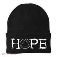 Sobriety Hope Recovery Alcoholic Sober Recover Aa Support Cool Gift Beanie thumb 0