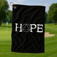 Sobriety Hope Recovery Alcoholic Sober Recover Aa Support Cool Gift Golf Towel thumb 1