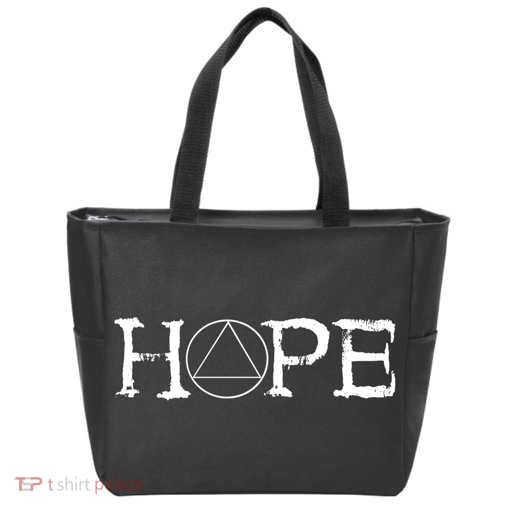 Sobriety Hope Recovery Alcoholic Sober Recover Aa Support Cool Gift Tote Bag