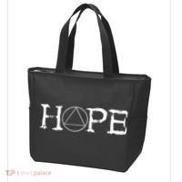 Sobriety Hope Recovery Alcoholic Sober Recover Aa Support Cool Gift Tote Bag thumb 3