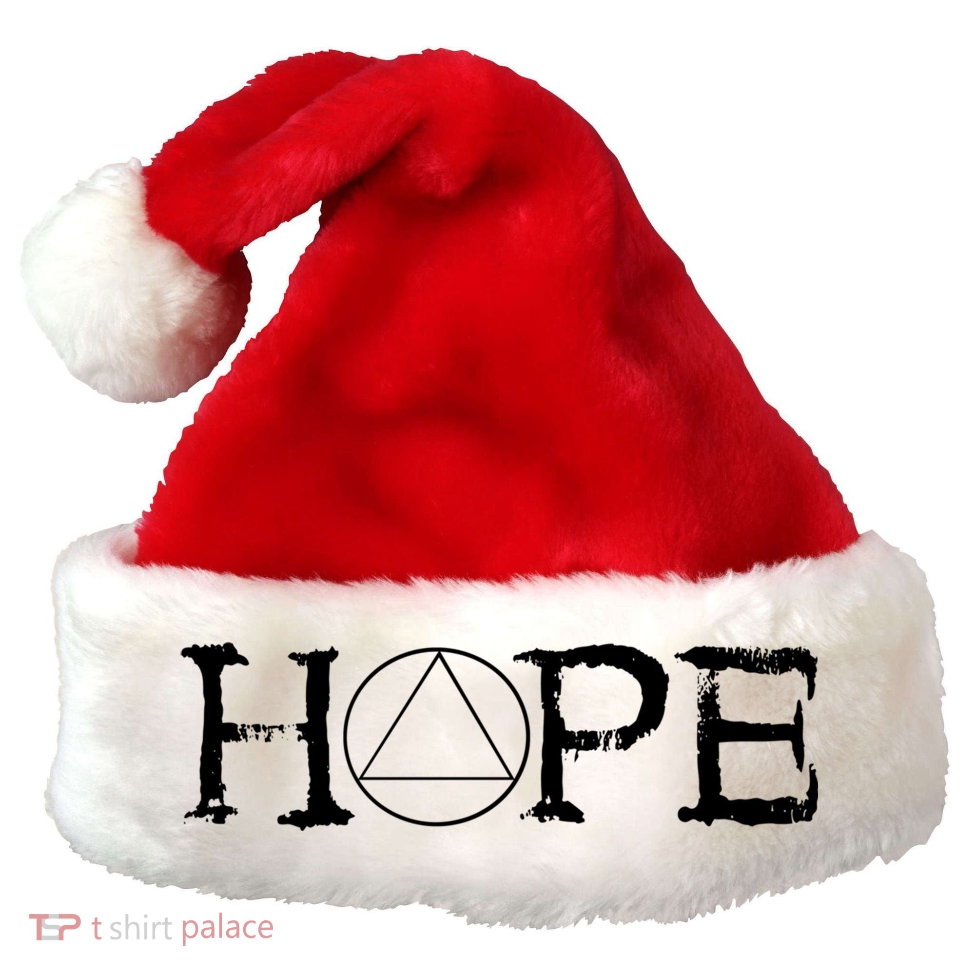 Sobriety Hope Recovery Alcoholic Sober Recover Aa Support Cool Gift Santa Hat