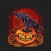 Spooky Halloween Raven Crow Jacklantern Pumpkin Beanie thumb 2
