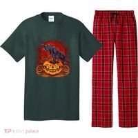 Spooky Halloween Raven Crow Jacklantern Pumpkin Pajama Set thumb 0
