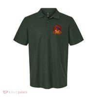 Spooky Halloween Raven Crow Jacklantern Pumpkin Polo thumb 0