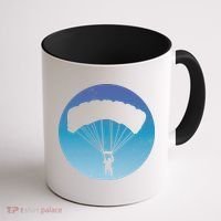 Skydiving Hobby Silhouette Coffee Mug thumb 1