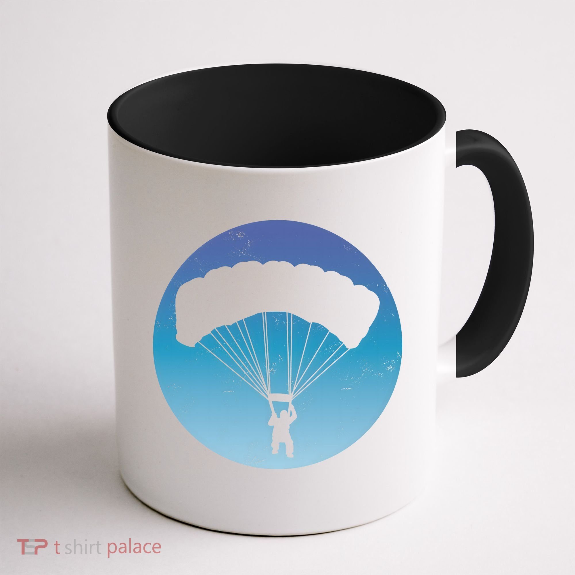 Skydiving Hobby Silhouette Coffee Mug