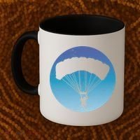 Skydiving Hobby Silhouette Coffee Mug thumb 2