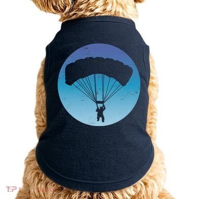 Skydiving Hobby Silhouette Doggie Tank