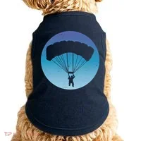 Skydiving Hobby Silhouette Doggie Tank thumb 0