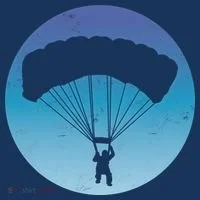 Skydiving Hobby Silhouette Doggie Tank thumb 4