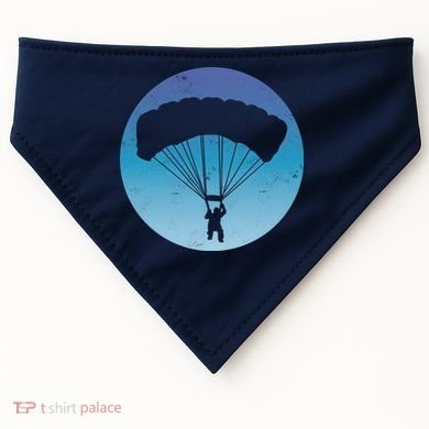 Skydiving Hobby Silhouette USA-Made Doggie Bandana