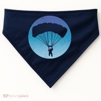 Skydiving Hobby Silhouette USA-Made Doggie Bandana thumb 0