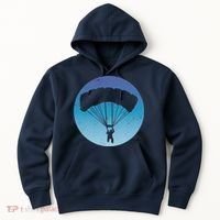 Skydiving Hobby Silhouette Hoodie thumb 0
