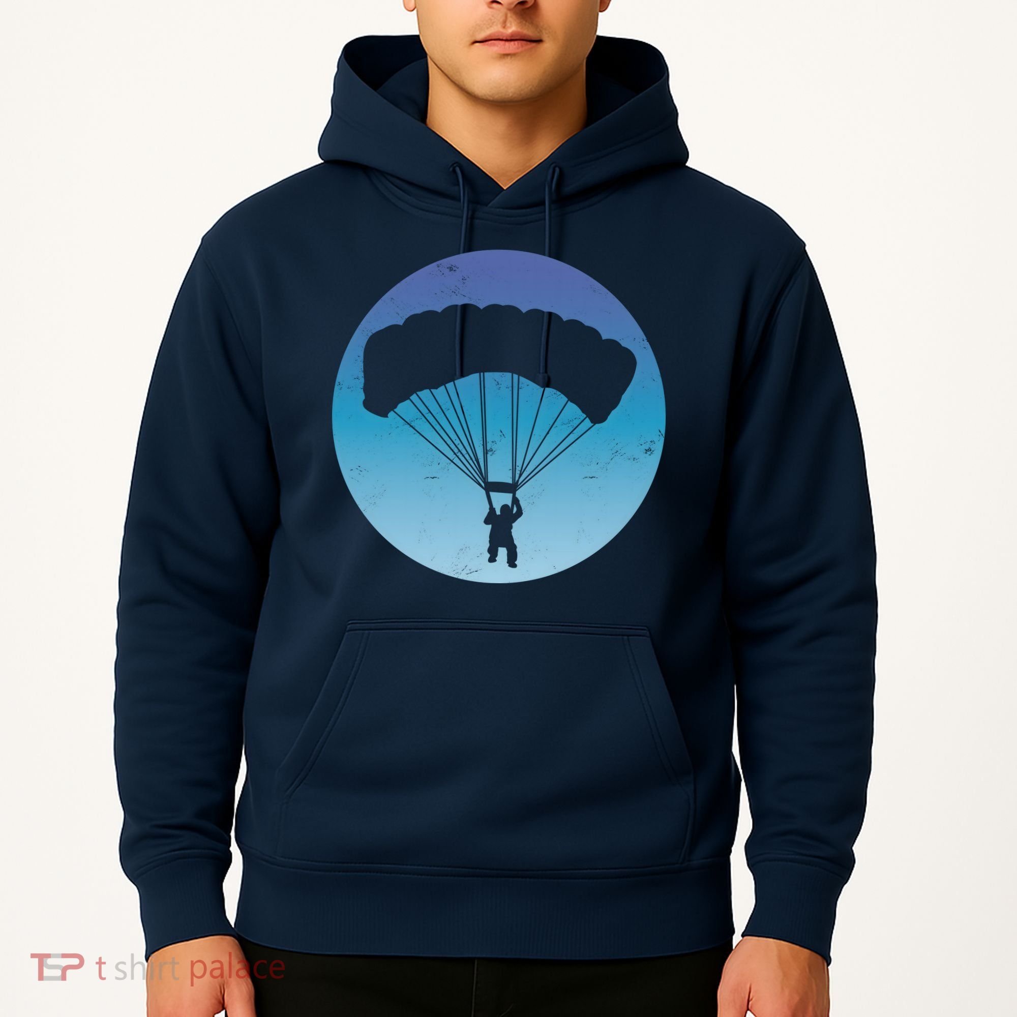 Skydiving Hobby Silhouette Hoodie