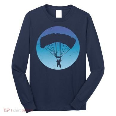 Skydiving Hobby Silhouette Long Sleeve Shirt