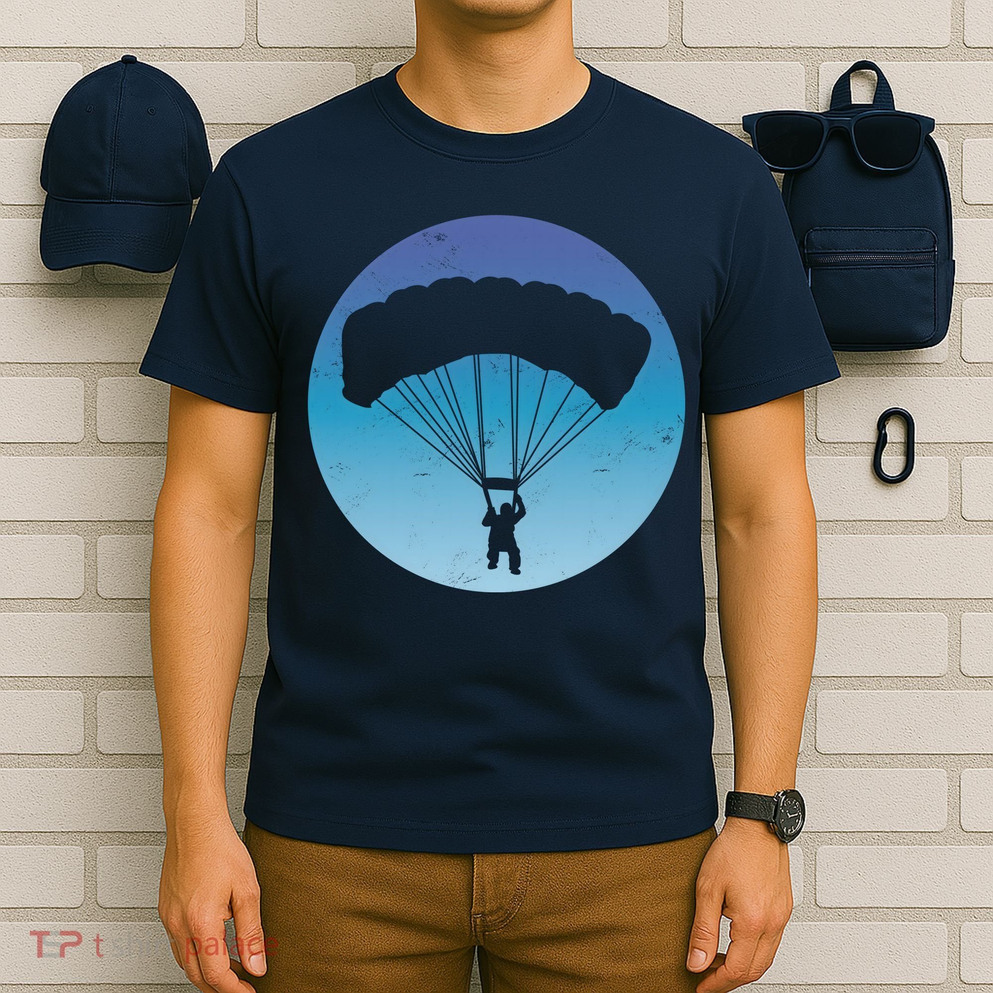 Skydiving Hobby Silhouette T-Shirt