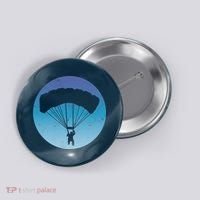 Skydiving Hobby Silhouette Button thumb 0