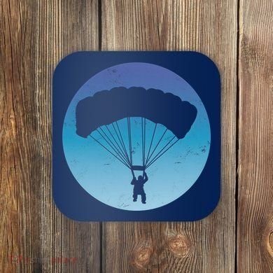 Skydiving Hobby Silhouette Coaster