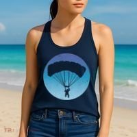 Skydiving Hobby Silhouette Women's Tank Top thumb 2