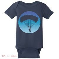 Skydiving Hobby Silhouette Baby Bodysuit thumb 0