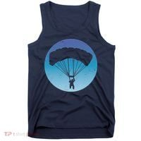 Skydiving Hobby Silhouette Tank Top thumb 0