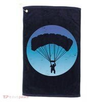 Skydiving Hobby Silhouette Golf Towel thumb 0