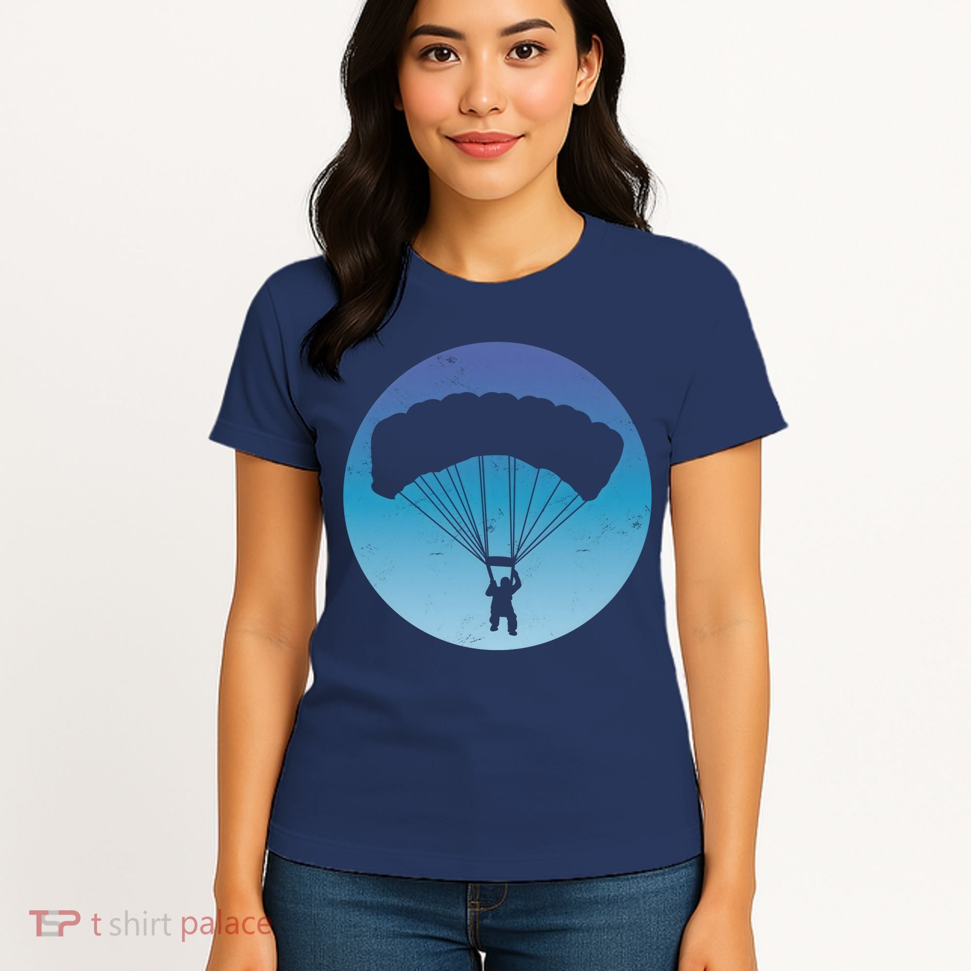 Skydiving Hobby Silhouette Women's T-Shirt