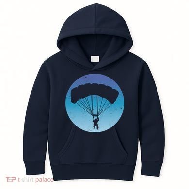 Skydiving Hobby Silhouette Kids Hoodie