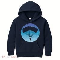 Skydiving Hobby Silhouette Kids Hoodie thumb 0