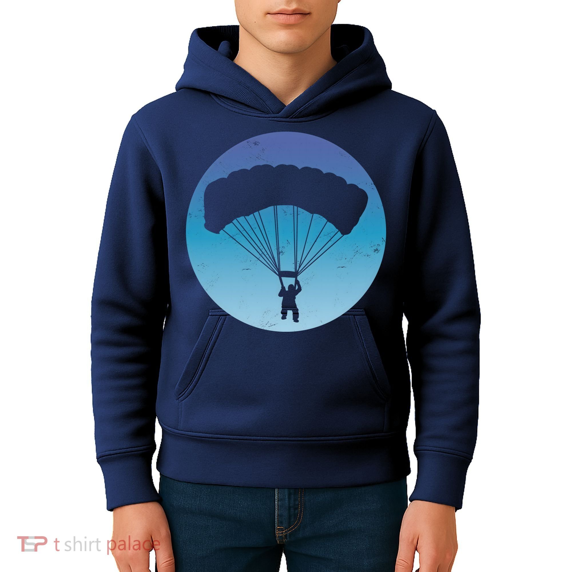 Skydiving Hobby Silhouette Kids Hoodie
