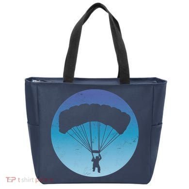 Skydiving Hobby Silhouette Tote Bag