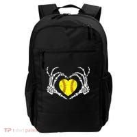Softball Heart Skeleton Hand Halloween Costume Great Gift Backpack thumb 0