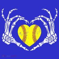 Softball Heart Skeleton Hand Halloween Costume Great Gift Women's Tank Top thumb 5