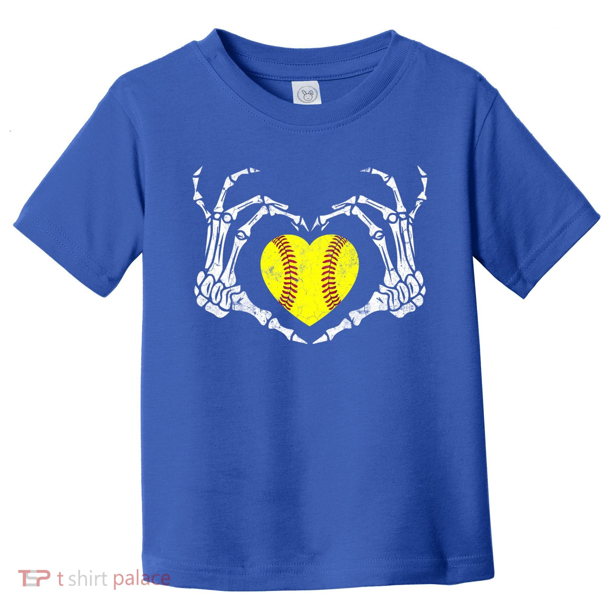 Softball Heart Skeleton Hand Halloween Costume Great Gift Toddler T-Shirt