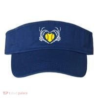 Softball Heart Skeleton Hand Halloween Costume Great Gift Visor thumb 0