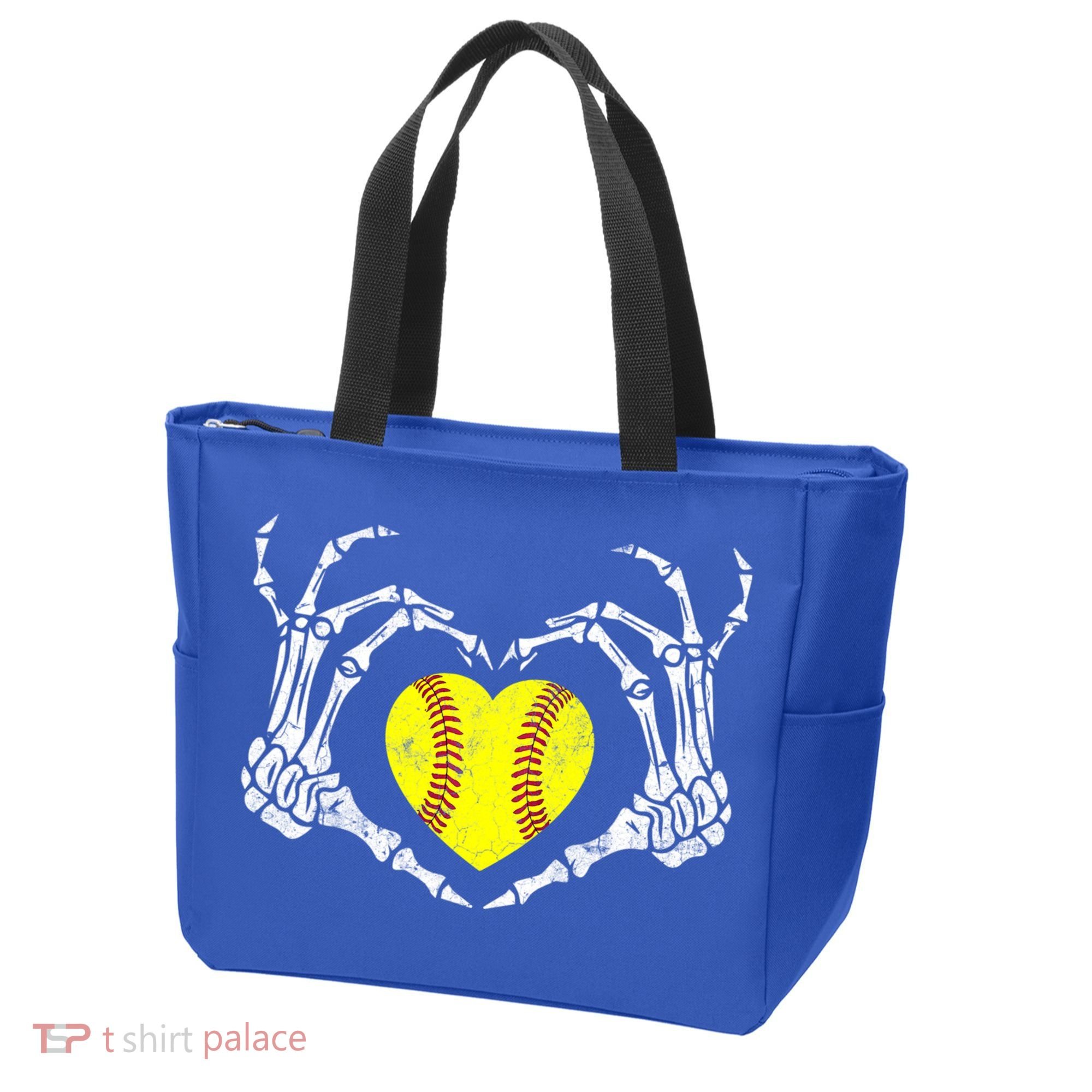 Softball Heart Skeleton Hand Halloween Costume Great Gift Tote Bag
