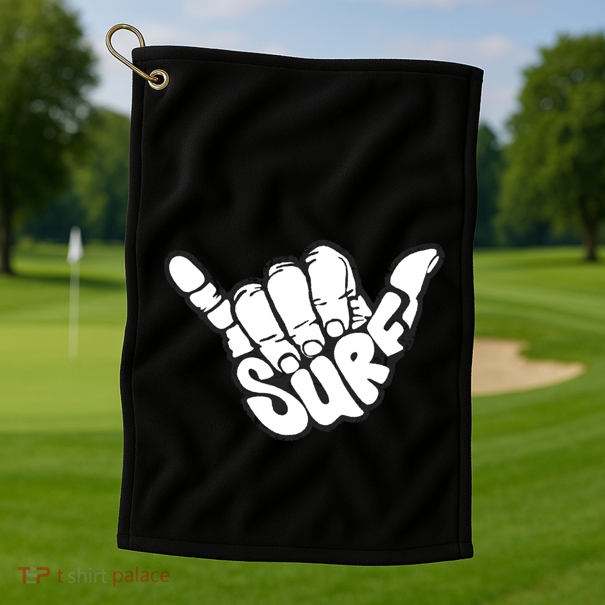 Surfing Hand Golf Towel