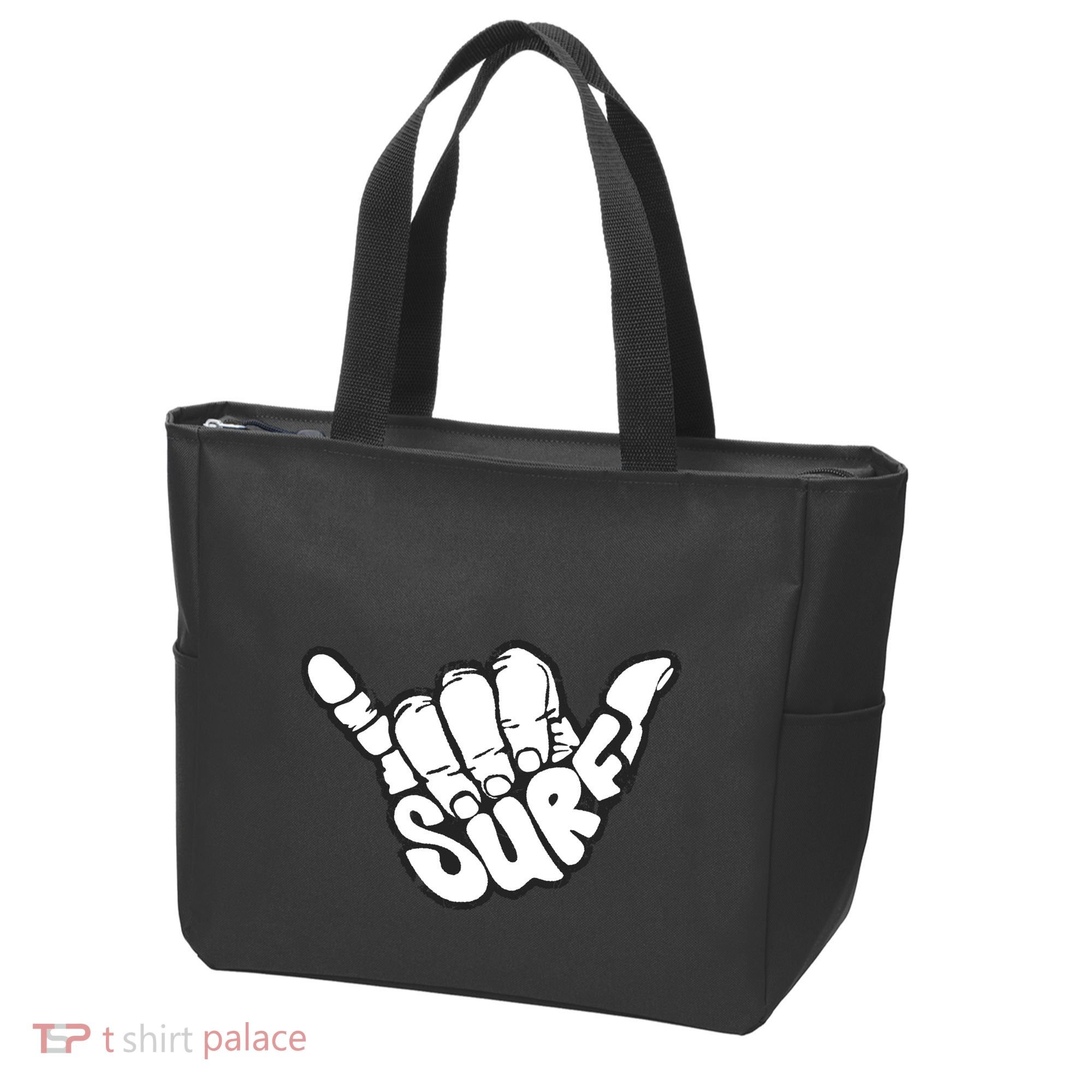 Surfing Hand Tote Bag