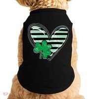 Shamrock Heart St Patrick Day Cute Doggie Tank thumb 0