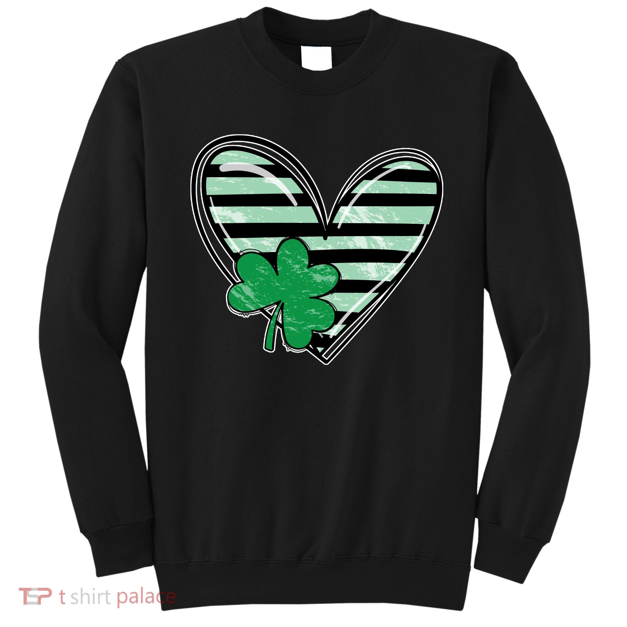 Shamrock Heart St Patrick Day Cute Sweatshirt
