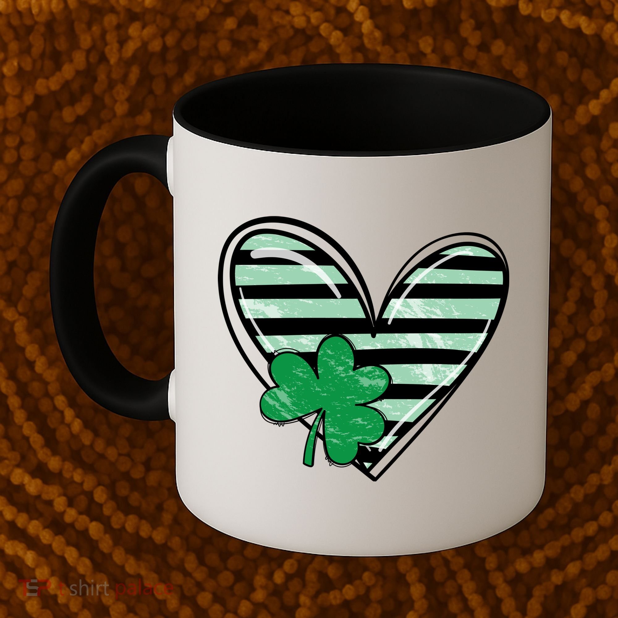 Shamrock Heart St Patrick Day Cute Coffee Mug