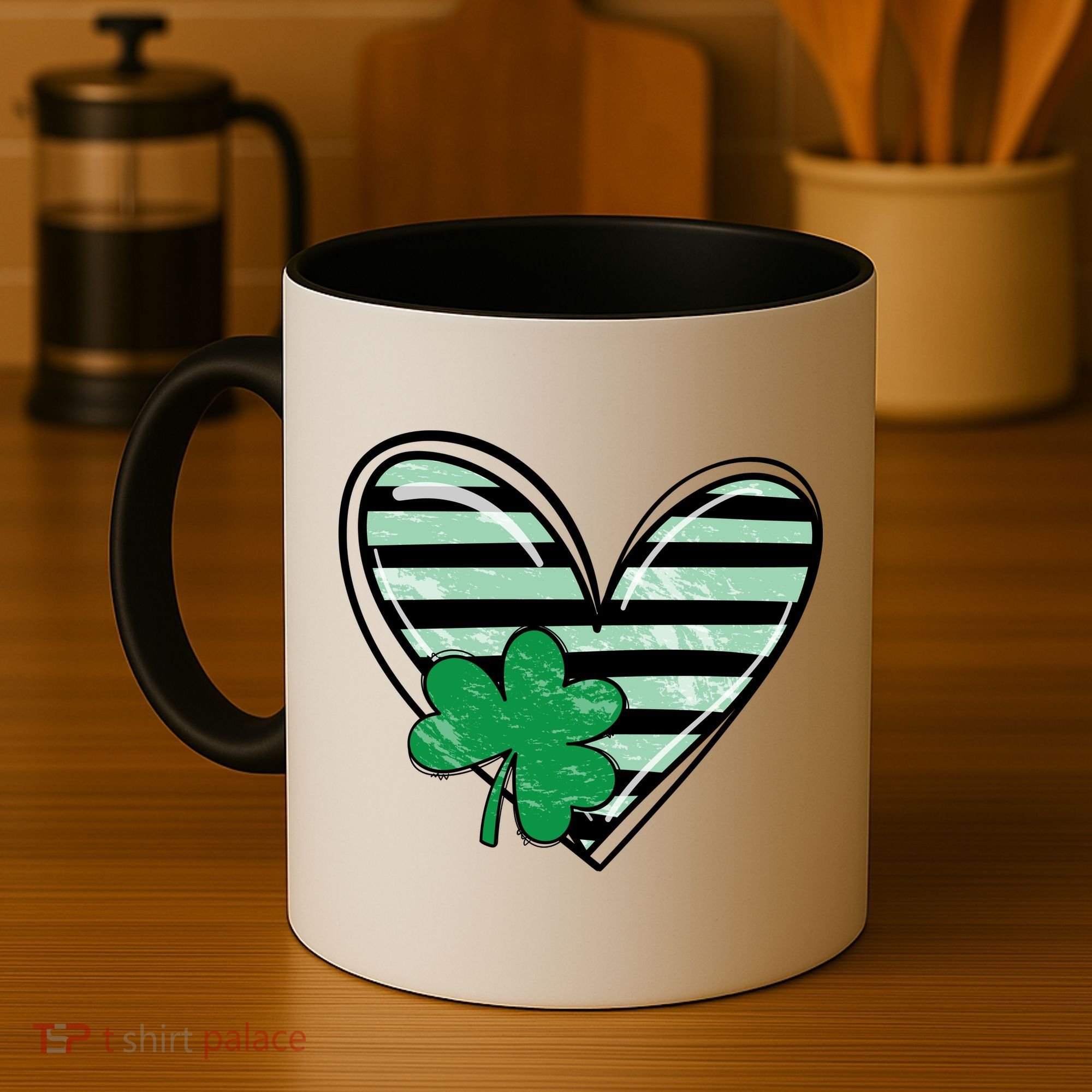 Shamrock Heart St Patrick Day Cute Coffee Mug