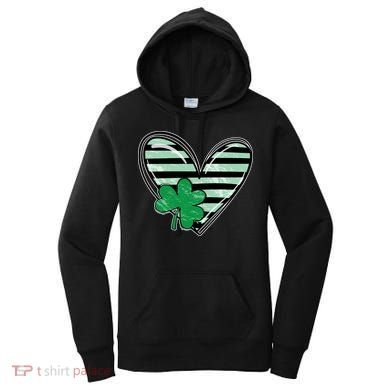Shamrock Heart St Patrick Day Cute Women's Hoodie