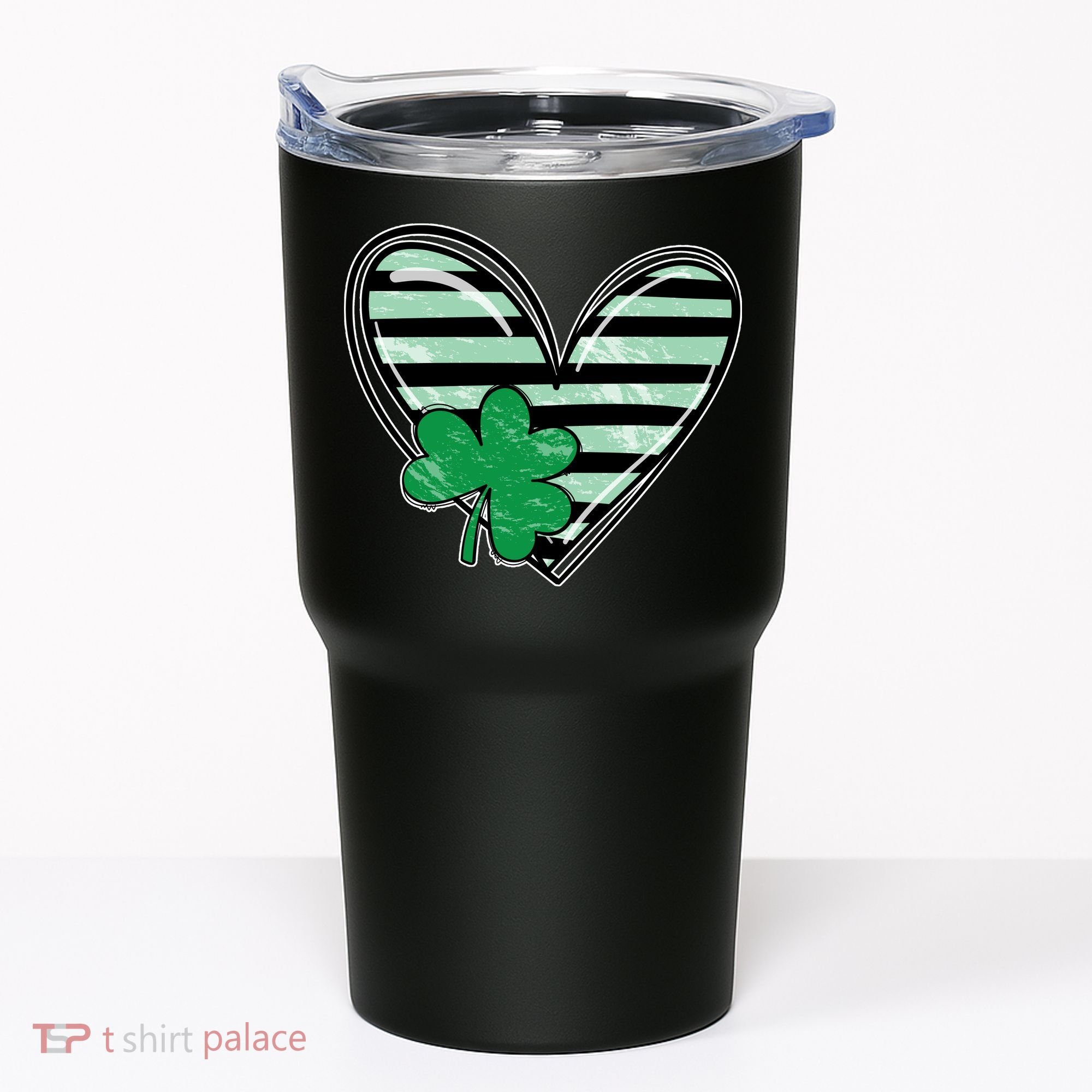 Shamrock Heart St Patrick Day Cute Tumbler