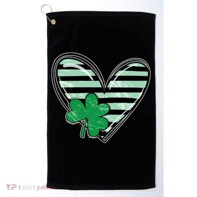 Shamrock Heart St Patrick Day Cute Golf Towel